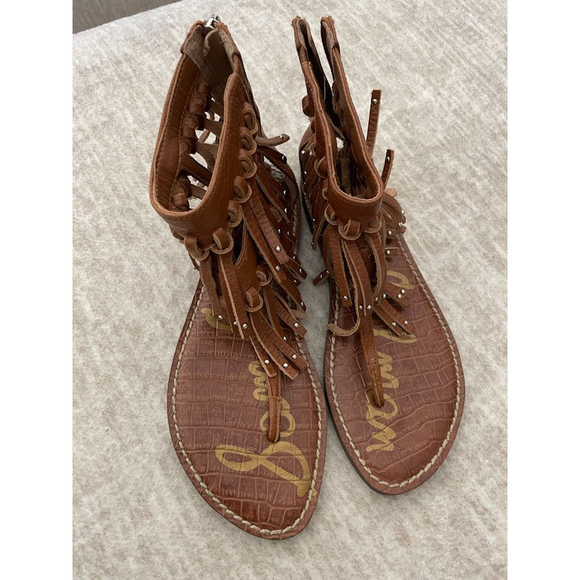 Sam Edelman Womens Griffen Saddle Leather Fringe Sandals Size 6 M - 231311 - Picture 5 of 8